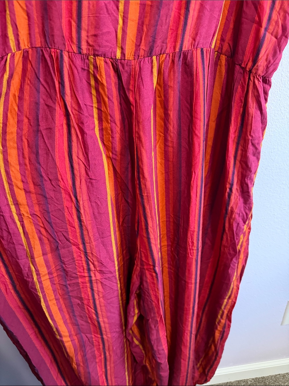 Striped Red & Orange jumpsuit - Picture 8 of 8